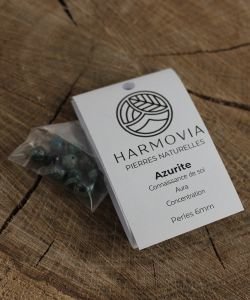 Perles Azurite 'AAA' 6mm, 1 pièce